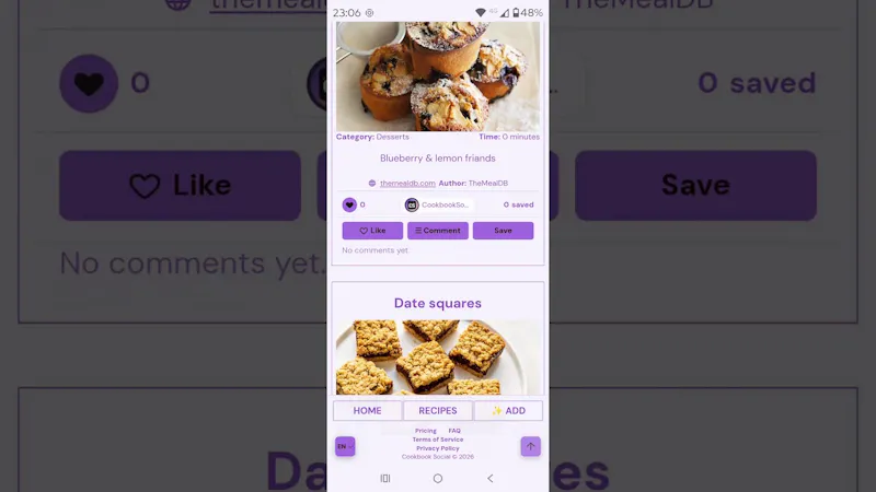 CookbookSocial screenshot 1 (video preview)
