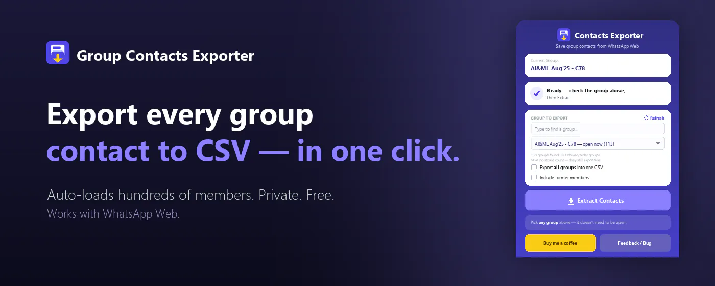 Group Contacts Exporter gallery image