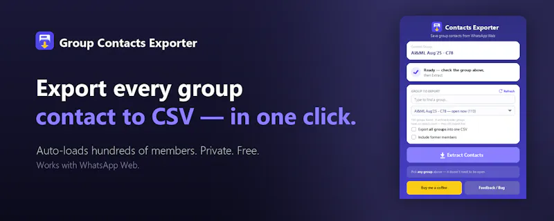 Group Contacts Exporter screenshot 1
