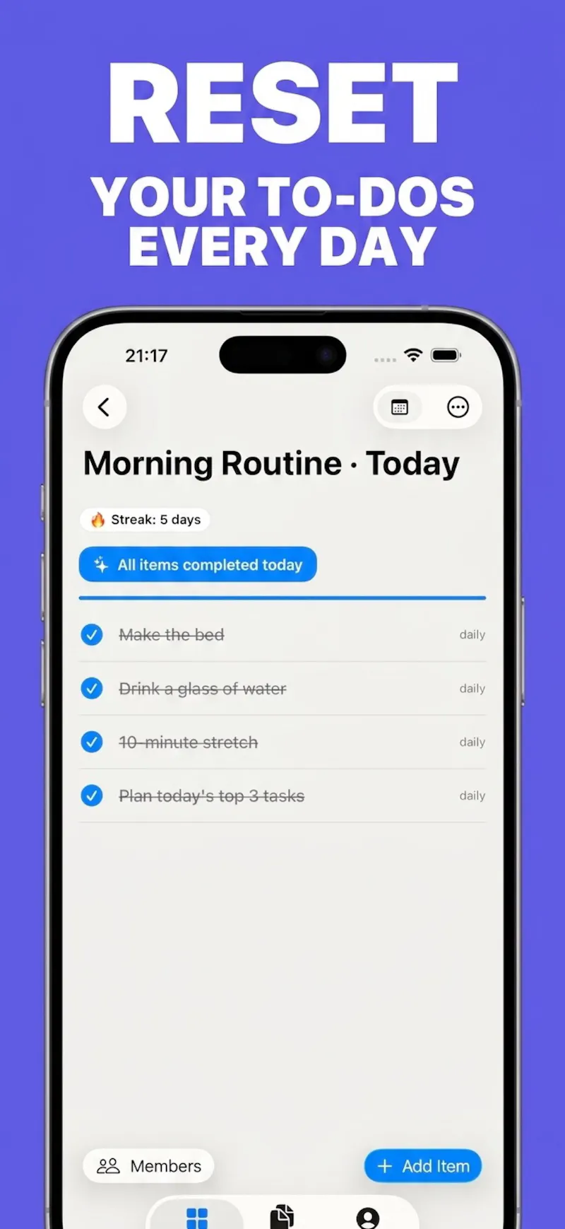Loopcheck: Daily Checklist  screenshot 1