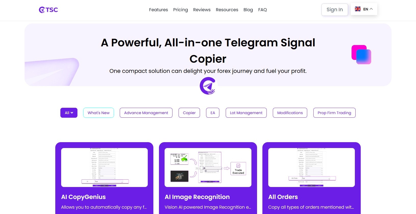 Média TSC - Copier du signal télégramme - Copier IA pour le trading mains libres 3