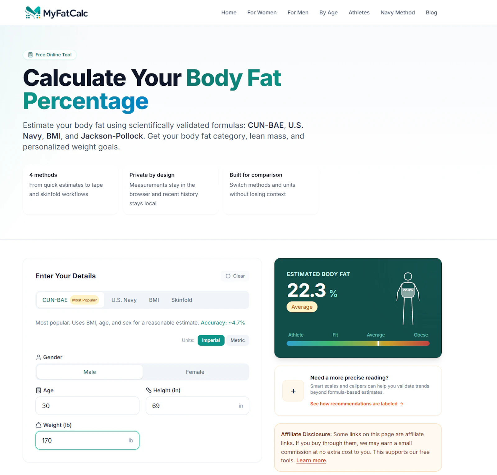 MyFatCalc.com screenshot 3