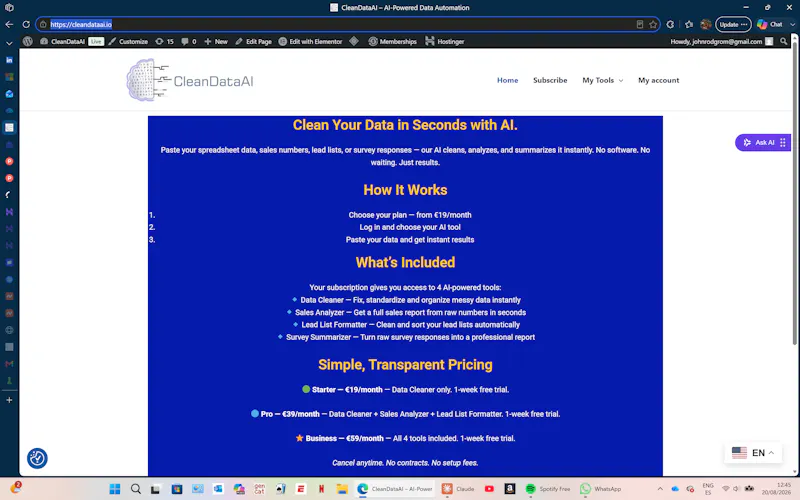 CleanDataAI screenshot 1