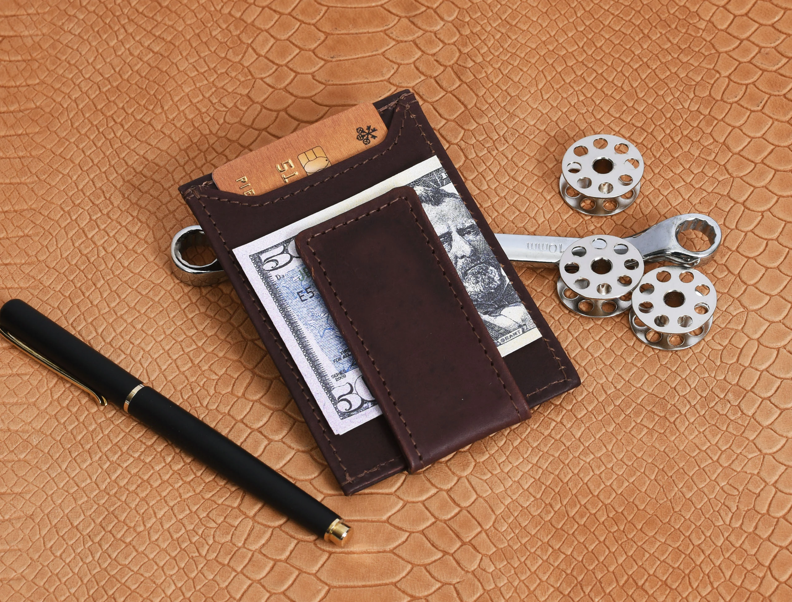 Mens Leather Card Holder Wallet