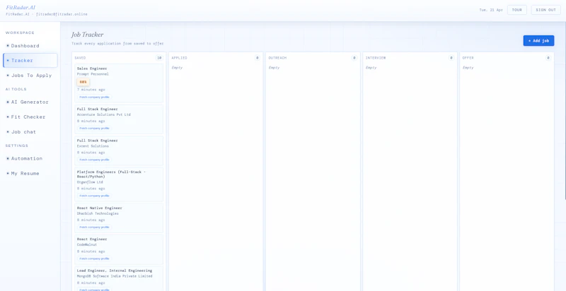 FitRadar screenshot 1
