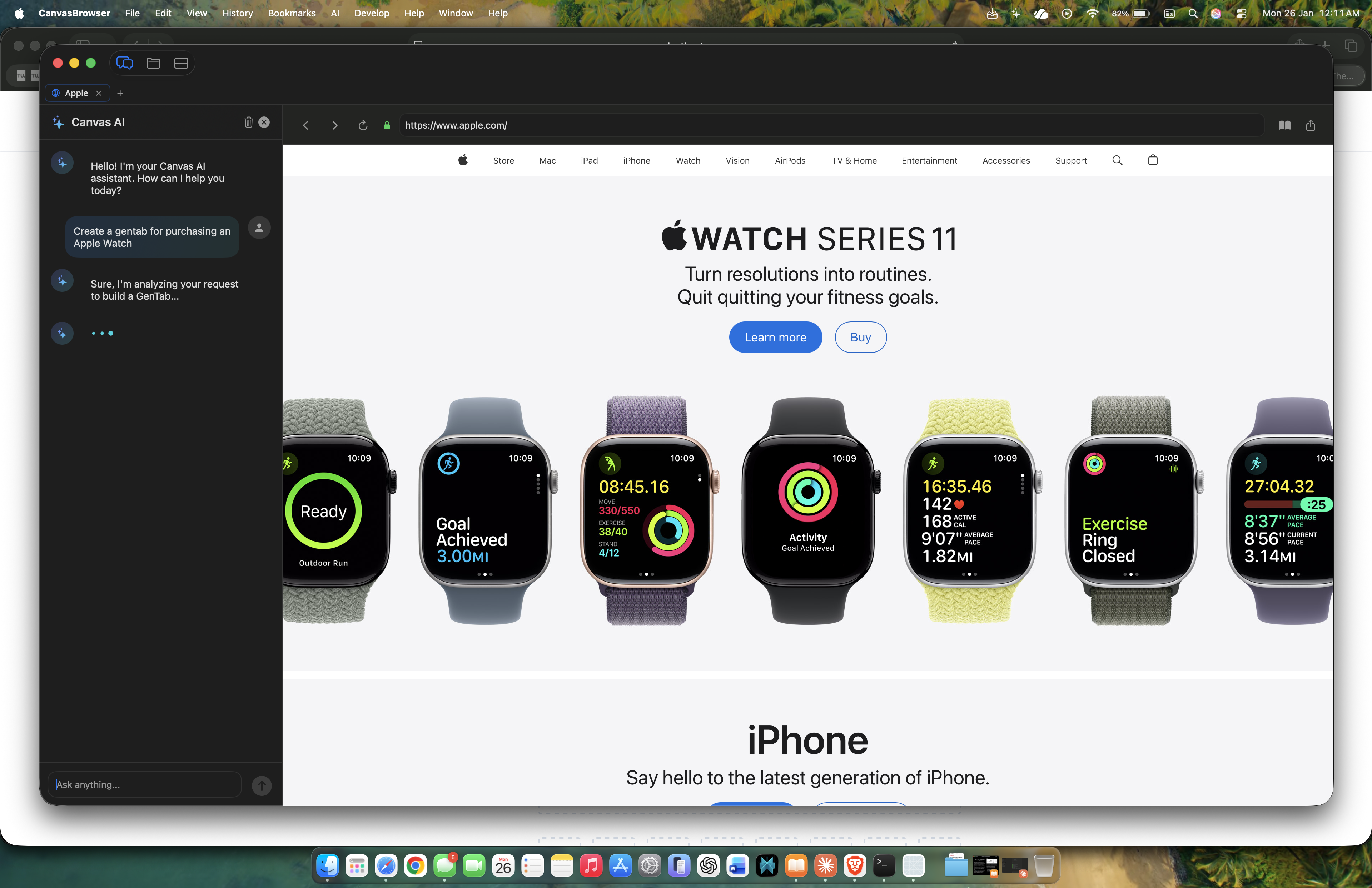 Canvas Browser - Screenshot 2 showing product features and functionality