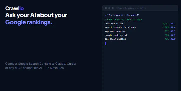 Google Search Console inside your AI. gallery image