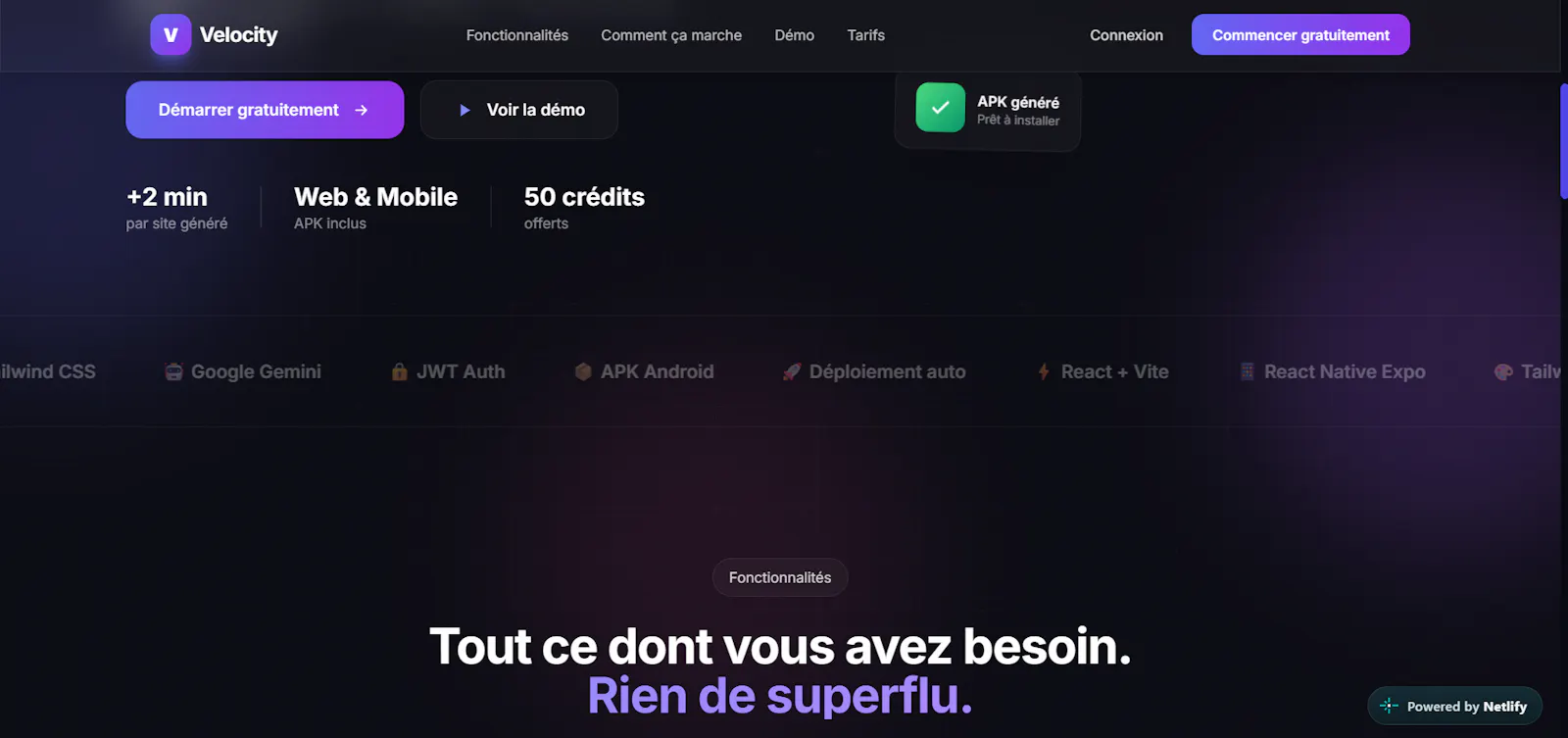 Velocity — Créez  Web & Mobile avec l'IA screenshot 21