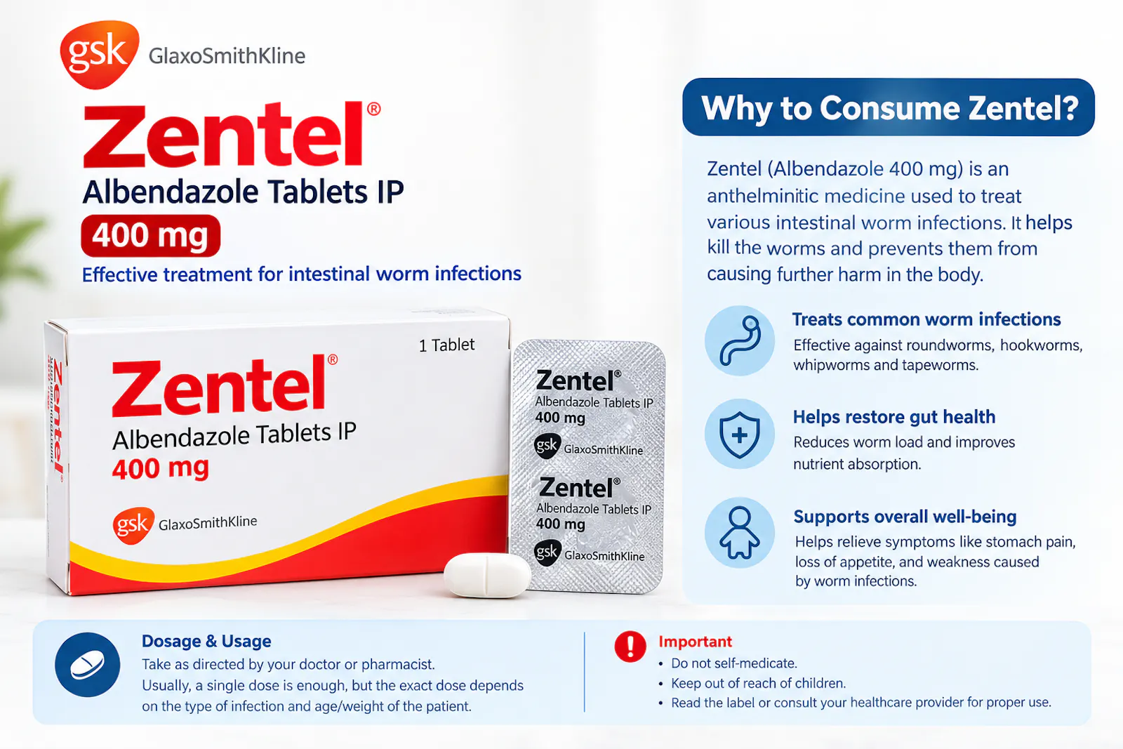 Zentel 400 mg Tablets 1s screenshot 1