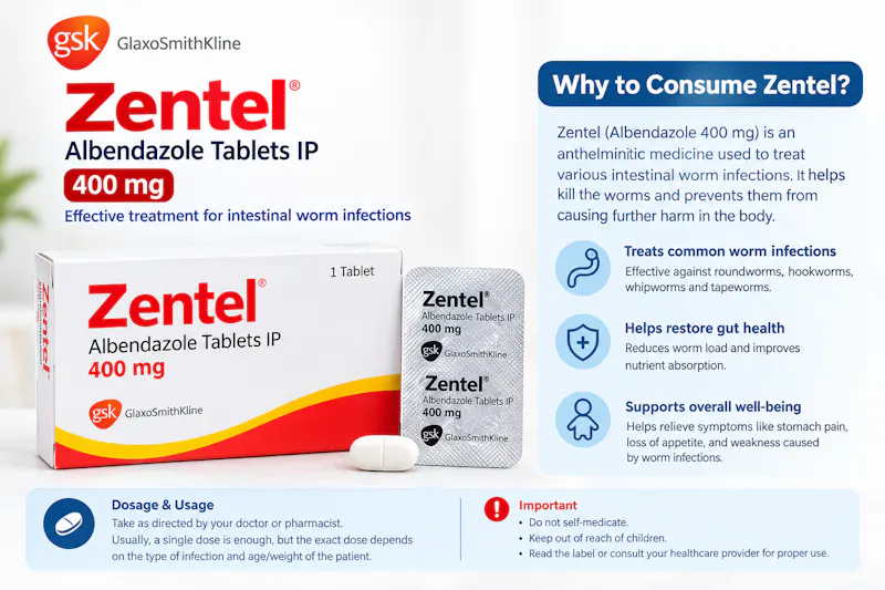 Zentel 400 mg Tablets 1s screenshot 1