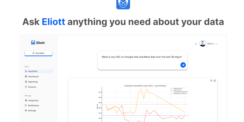 Eliott - Ask anything about your data