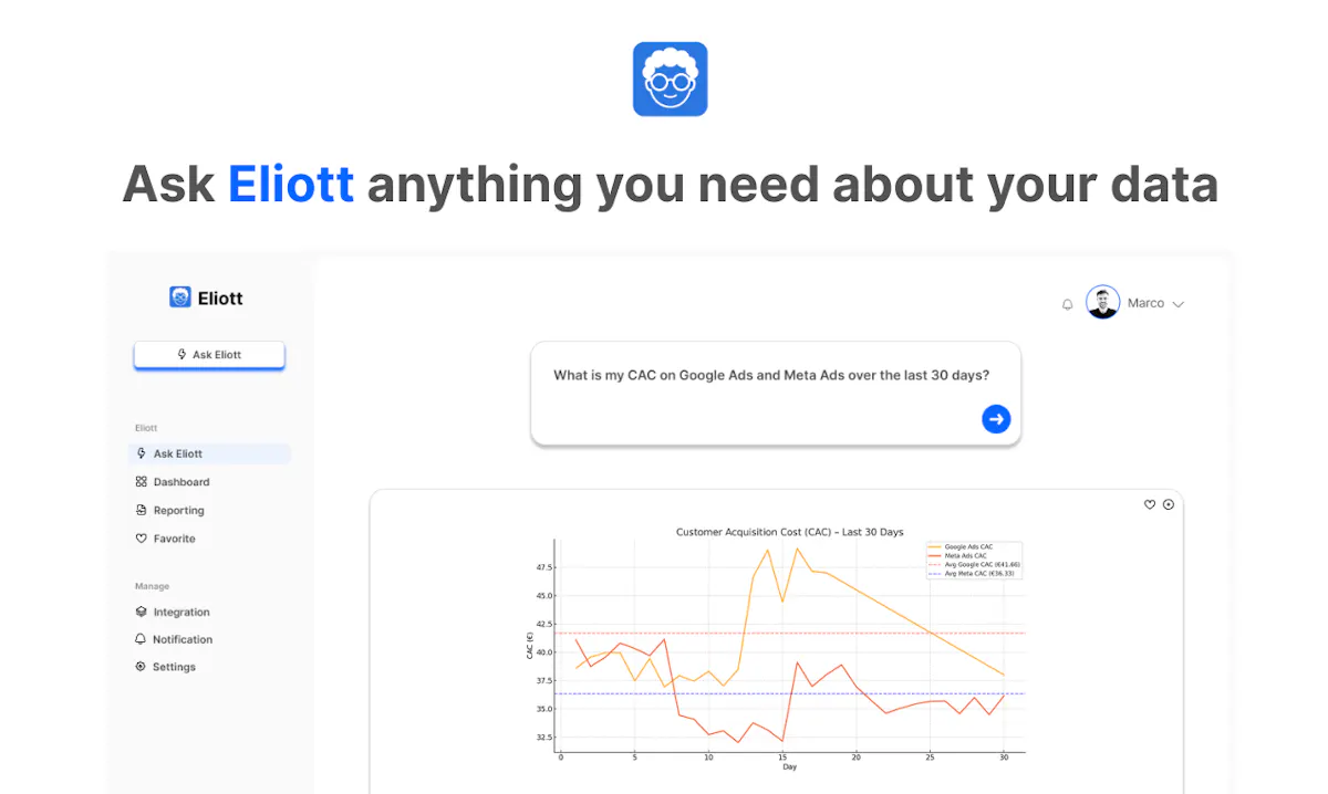 Eliott - Ask anything about your data