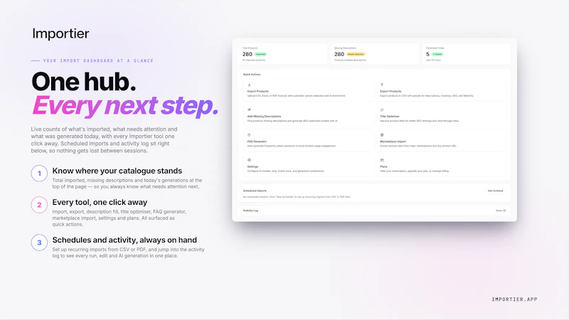 Importier: AI Product Import for Shopify screenshot 2