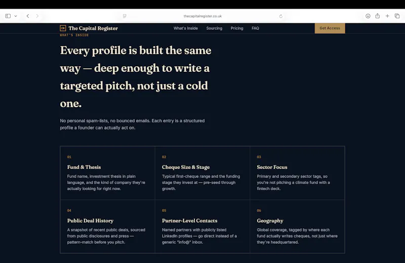 The Capital Register screenshot 2