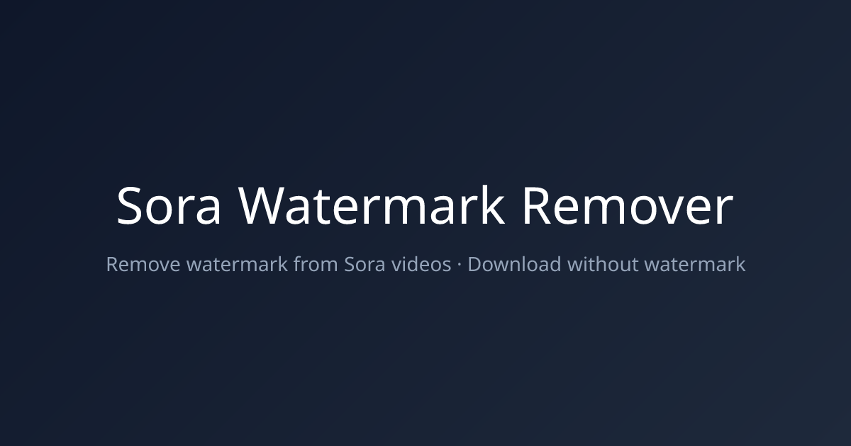 Sora Watermark Remover gallery image