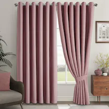 Blackout Linen Curtains, Eyelet Design gallery image