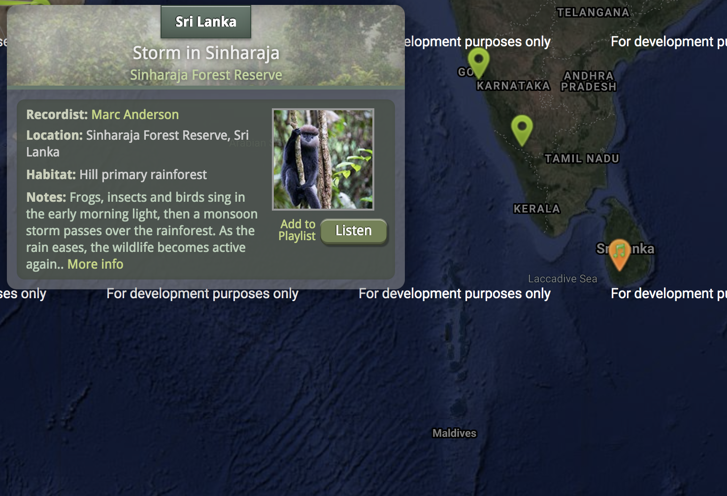 Nature Sound Map gallery image