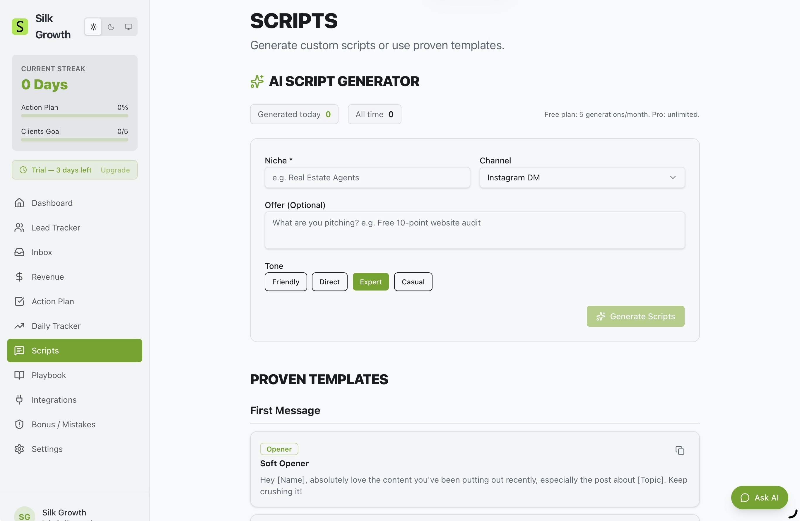 Silk Growth — The CRM for outreach gallery image