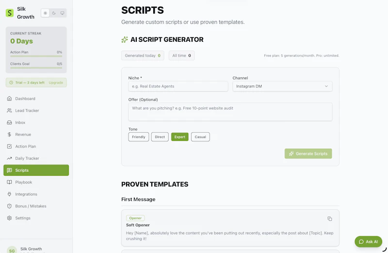 Silk Growth — The CRM for outreach screenshot 6