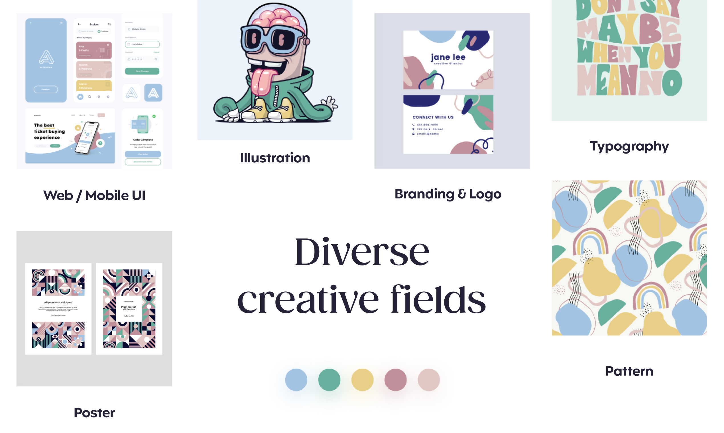 Paleta - Crear y probar paletas de colores de manejo en ejemplos de diseño real media 3
