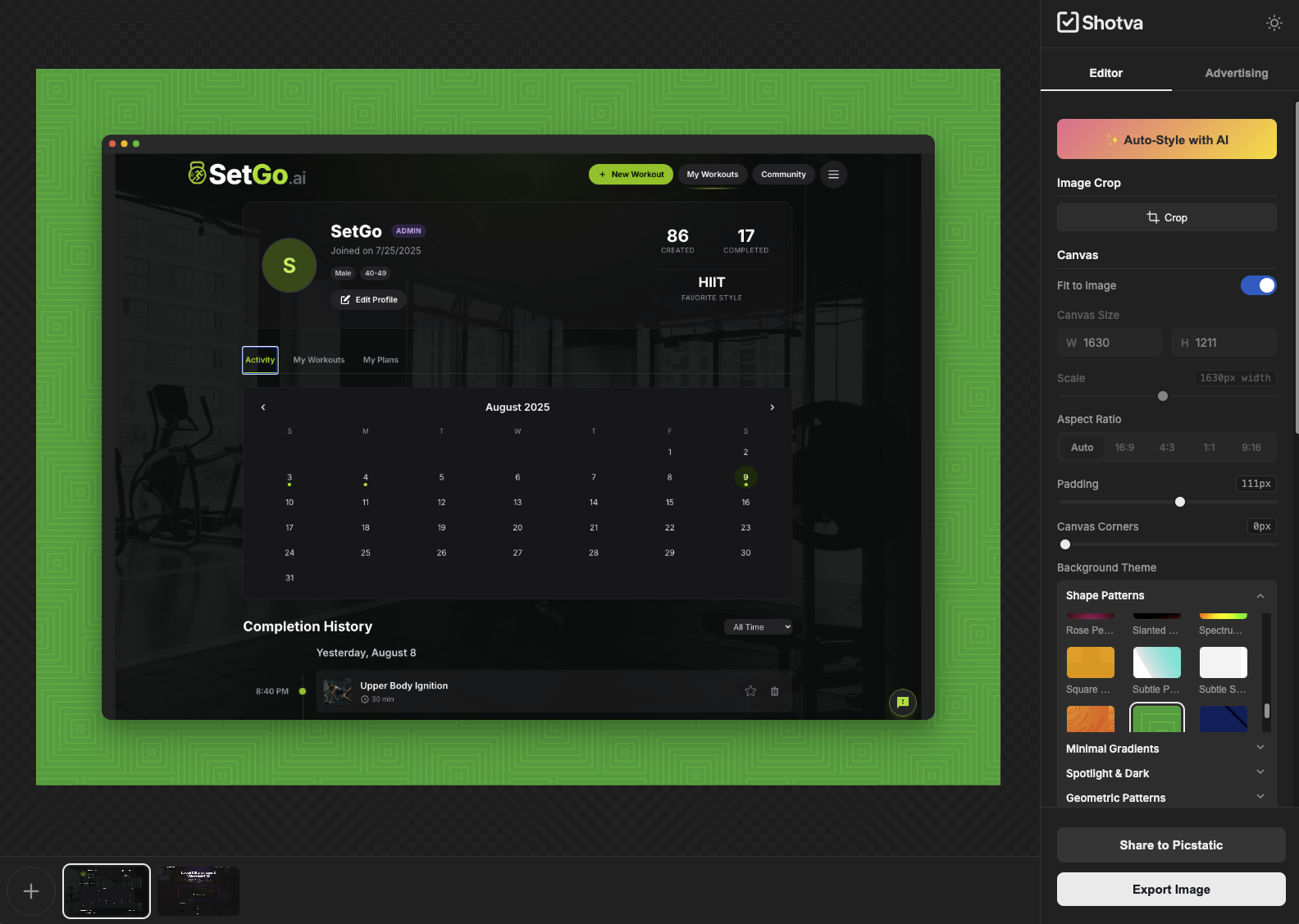 Seta media 2