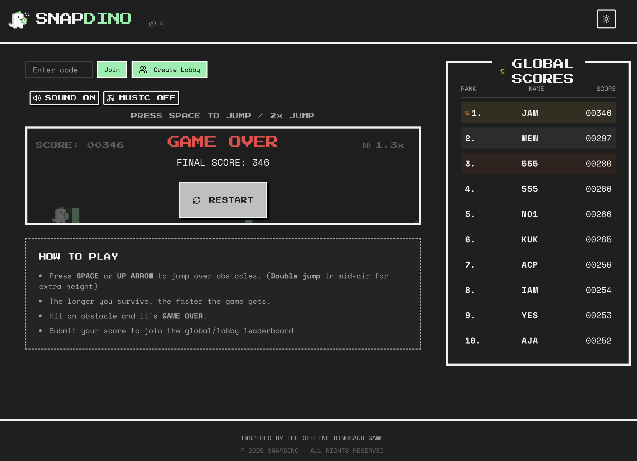 SnapDino: Now Dino can Double Jump gallery image