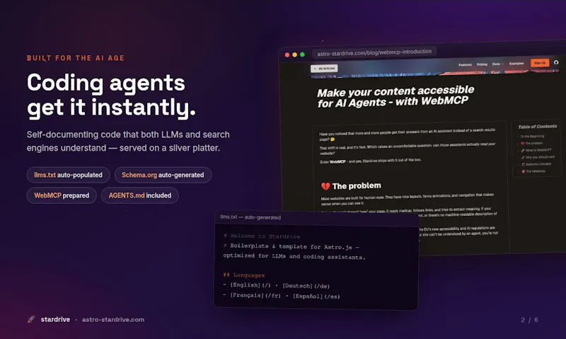 Stardrive - Free Astro Boilerplate screenshot 3
