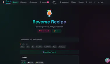 Reverse Recipe — Cocktail Finder gallery image