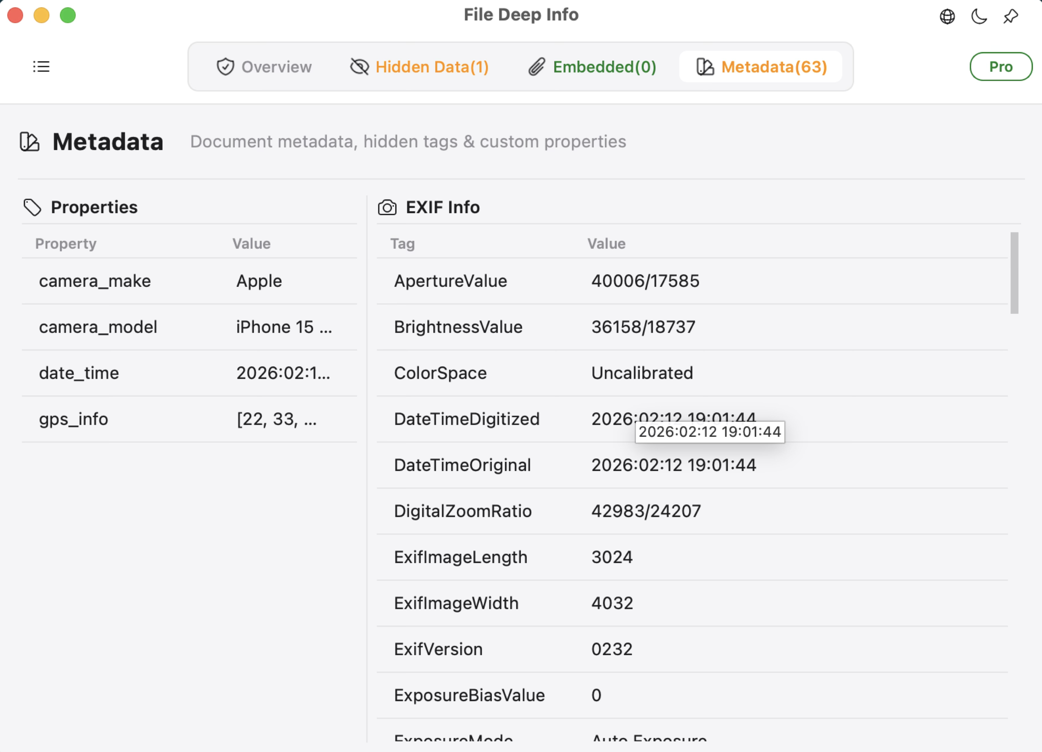 File Deep Info: Hidden Data gallery image
