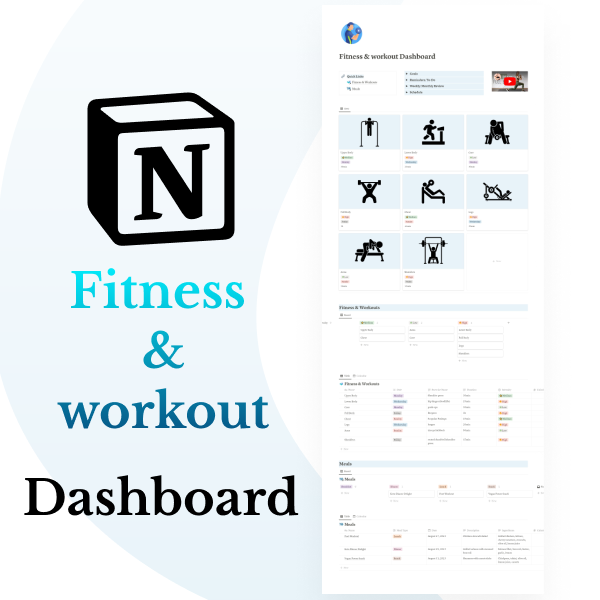 Fitness & workout Dashboard 