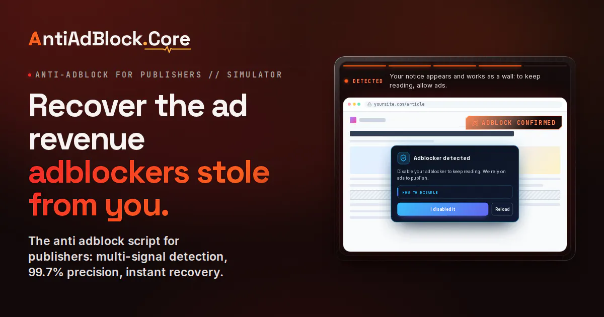 AntiAdBlock Core gallery image