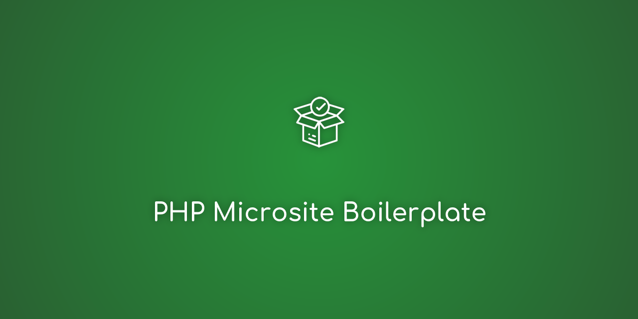 PHP Microsite Boilerplate gallery image