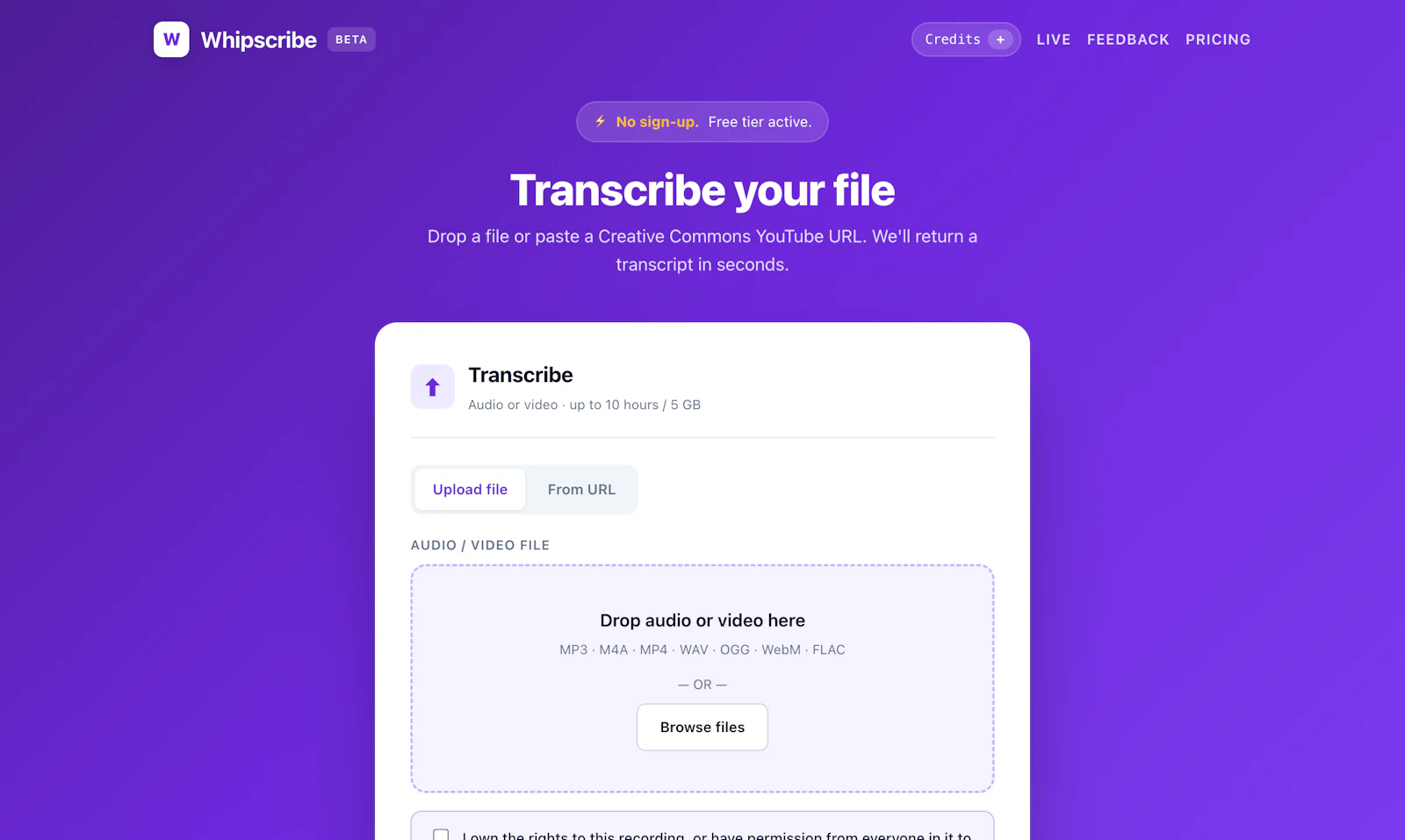 Whipscribe screenshot 3
