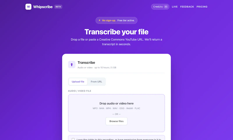Whipscribe screenshot 3