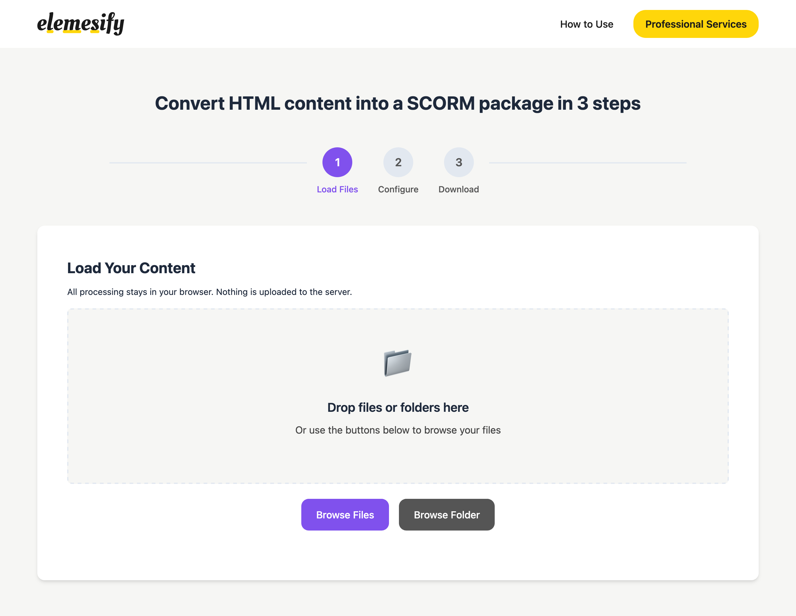 Média Elezifi - Convertir le contenu HTML en packages SCORM 1
