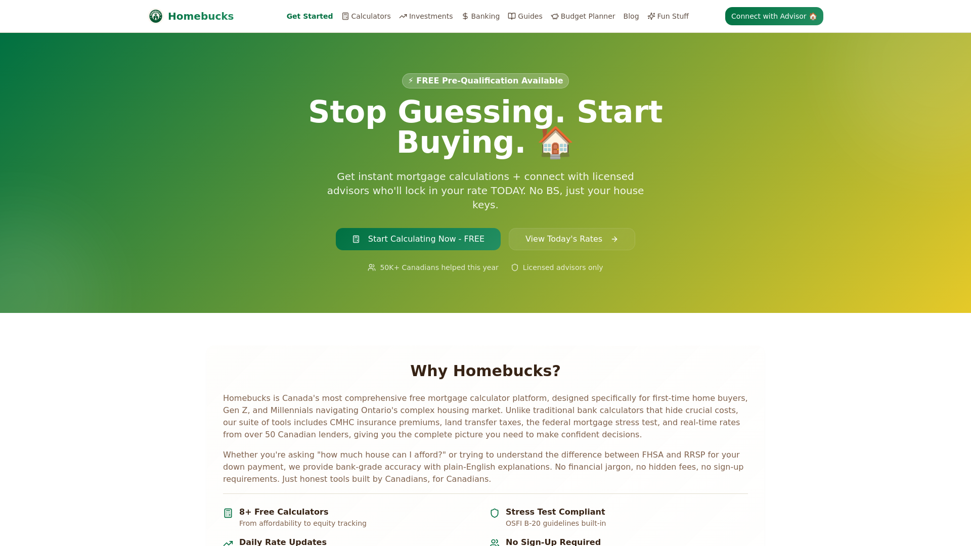 Homebucks - Main product screenshot demonstrating key features and user interface