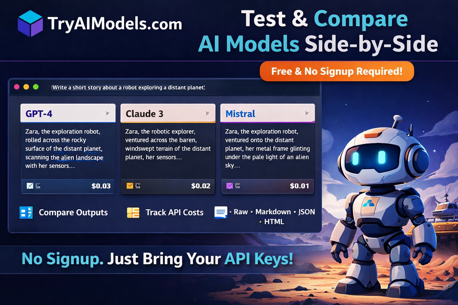 AI Models Tester - Screenshot 2 showing product features and functionality