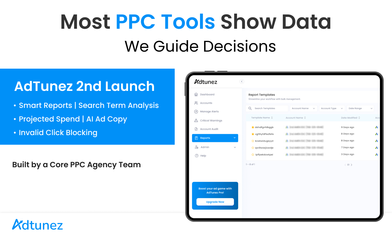 2nd Launch Adtunez - Updated Version - Main product screenshot demonstrating key features and user interface