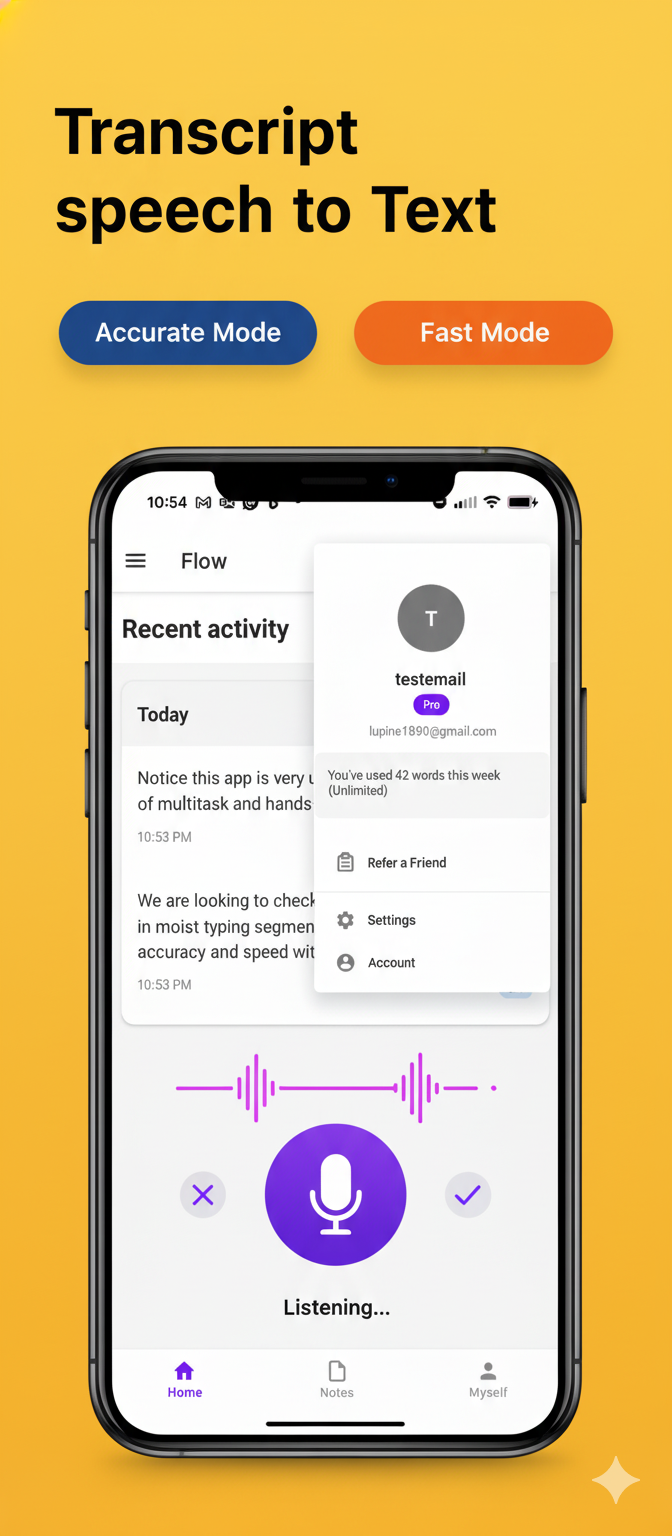 Whisper flow: AI Voice Typing - Screenshot 2 preview