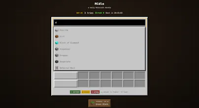 MCdle — Minecraft Wordle gallery image