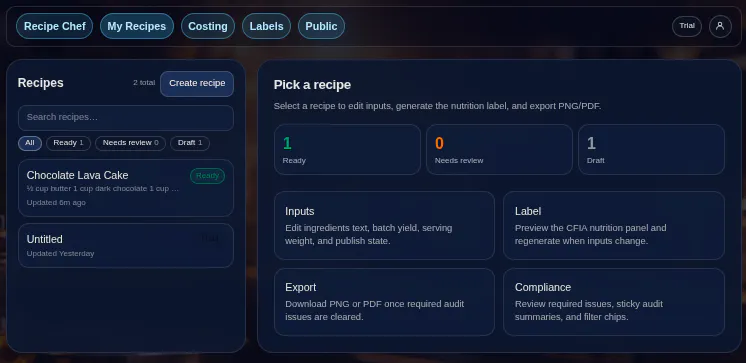 RecipeChef 제품 배너