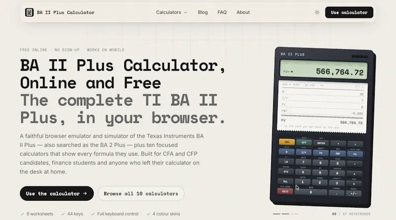 BA II Plus Calculator screenshot 1