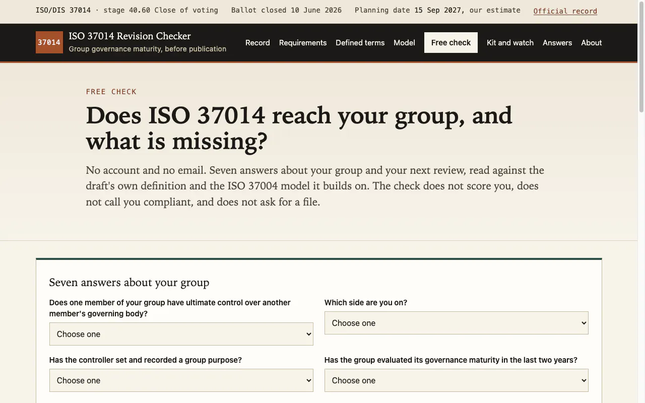 ISO 37014 Revision Checker gallery image