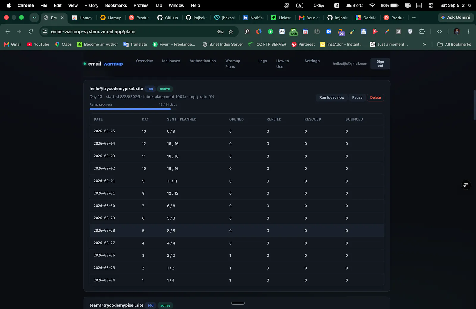 Free Email Warmup System screenshot 5