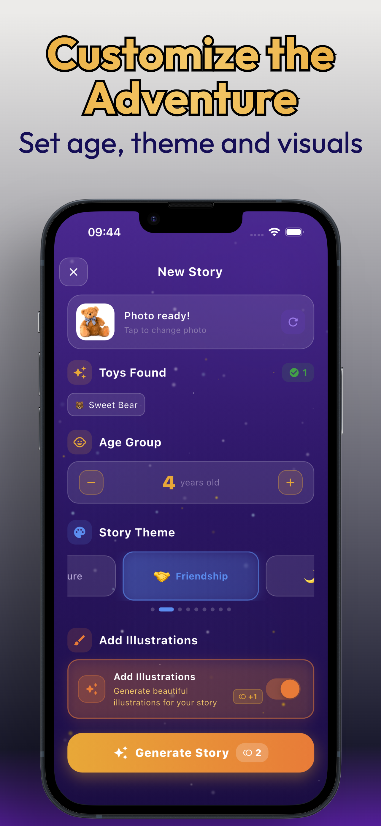 ToyTales AI - Screenshot 5 showing product features and functionality