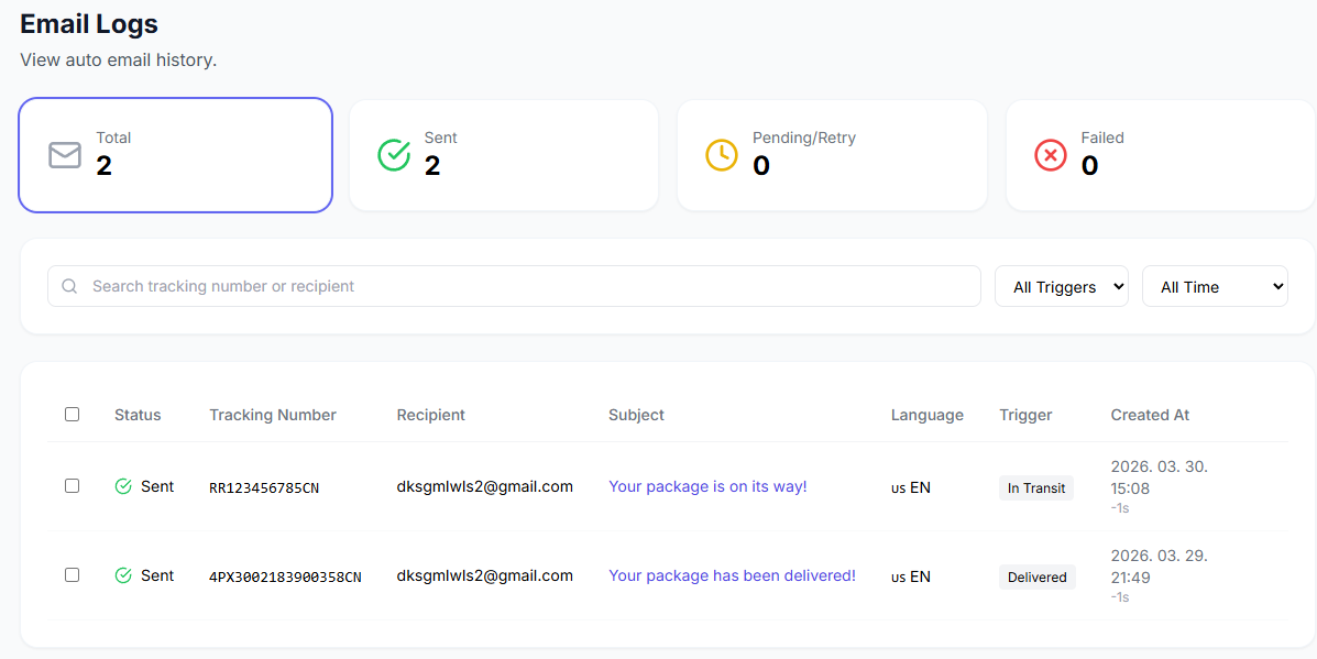 ParcelPing gallery image