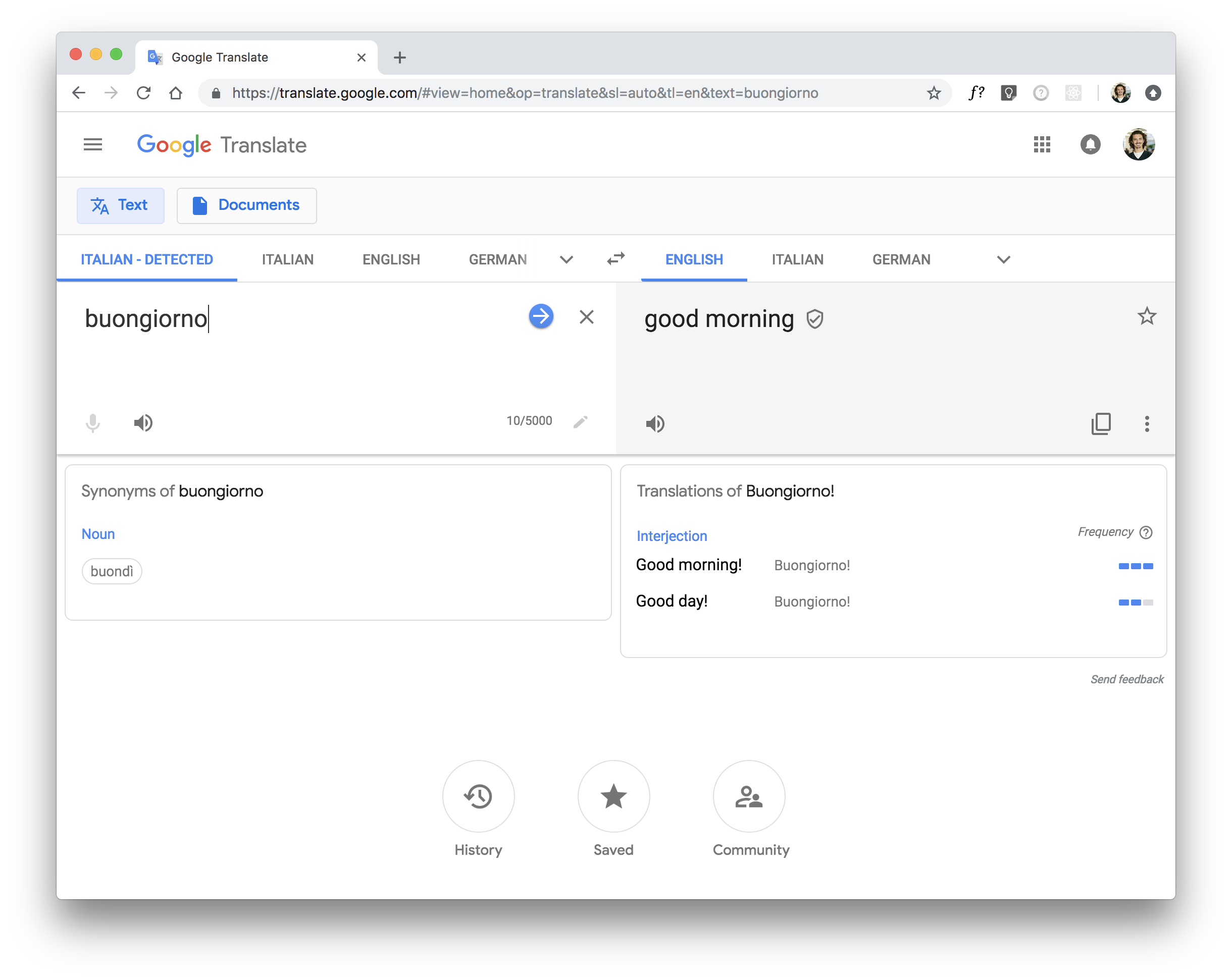Google Translate gallery image