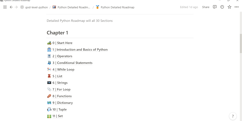 Python Roadmap with Notion Template: Notion template to learn python in ...