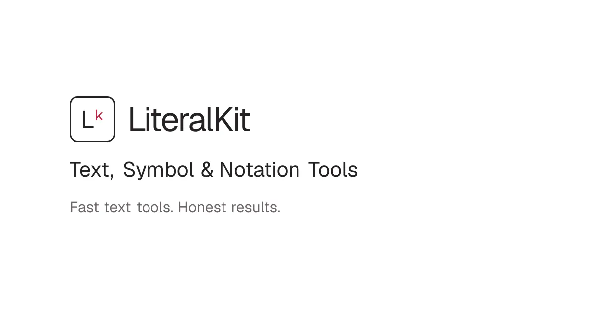 LiteralKit gallery image