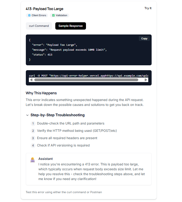 Mídia 4 de API ERRO HELPER - Entender instantaneamente erros de API (401, 404, 500 ...)